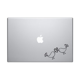 Love Doodle Art #3 – Kissing Birds Vinyl Decal – 5-Inch Black Sticker for Cars, Laptops, and Valentine’s Day Decor – Cute and Durable
