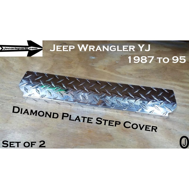 jocartsparts.com Fits Jeep Wrangler YJ Aluminum Diamond Plate Rocker Step