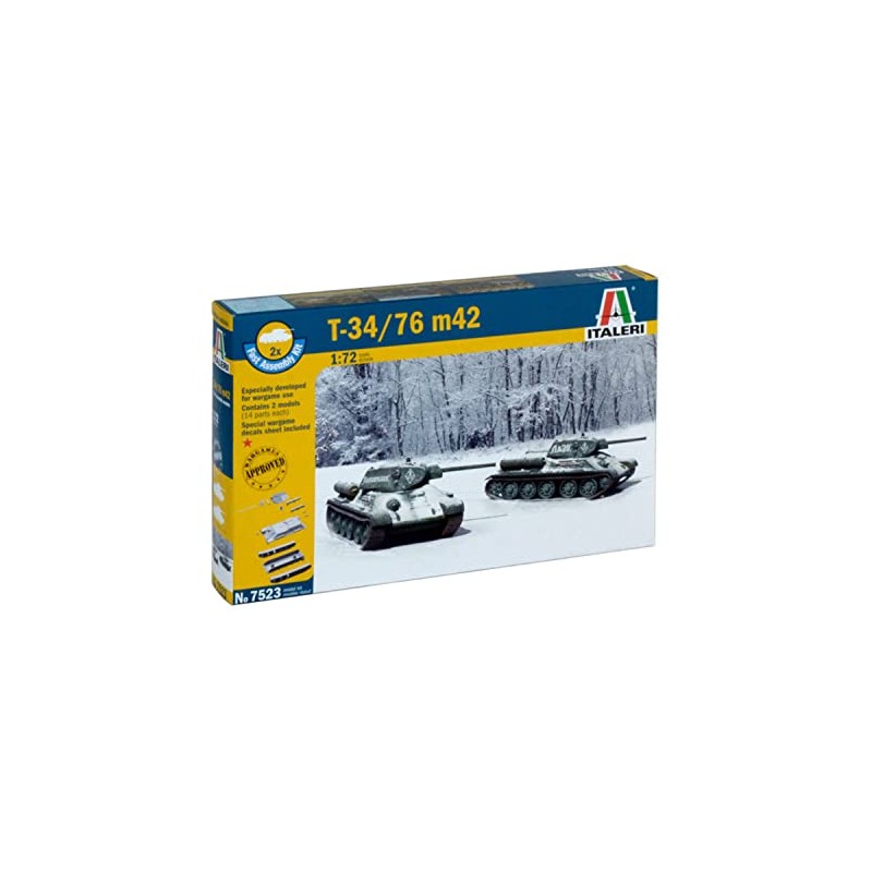 Italeri 7523 - T34/76 Mod.42 - Fast Assembly (2 Pcs)