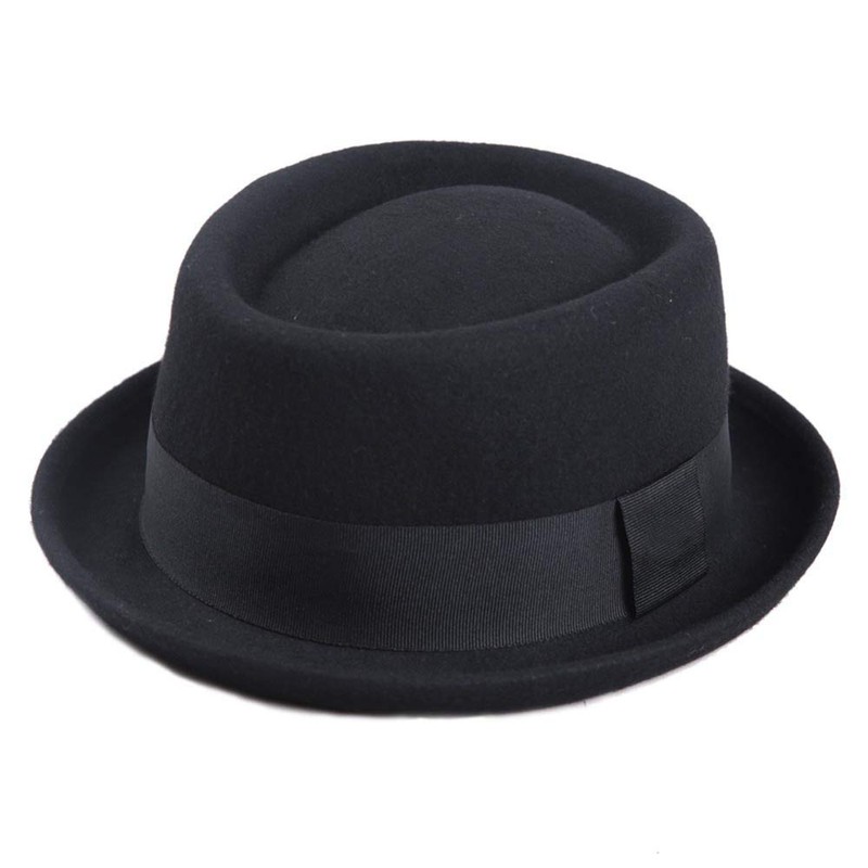 F FADVES Pork Pie Hat Wool Felt Men's Porkpie Breaking