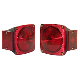 RIGID HITCH INCORPORATED Optronics ONE™ L.E.D. Square Under 80" (RLC-008) Combination Tail Lights - for Trailers 80" Wide
