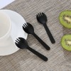 Daycount 100 Pieces Disposable Plastic Spork, Plastic Fork Spoon, Thick