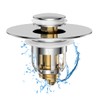 Universal 2 in 1 Bathroom Sink Stopper, Pop Up Bathroom