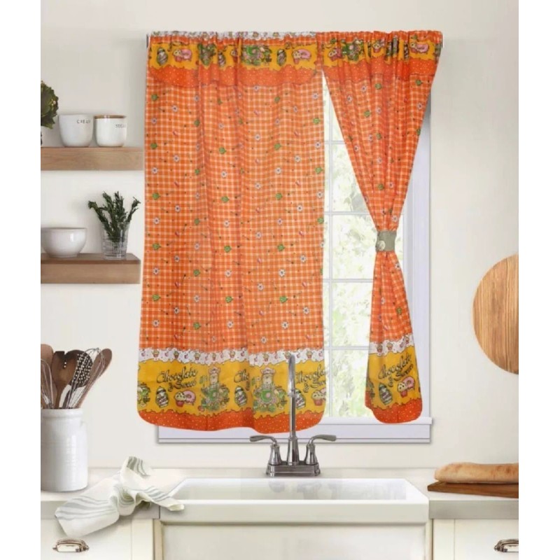 CARLA 10 Cortinas De Cocina Económica, Surtidas