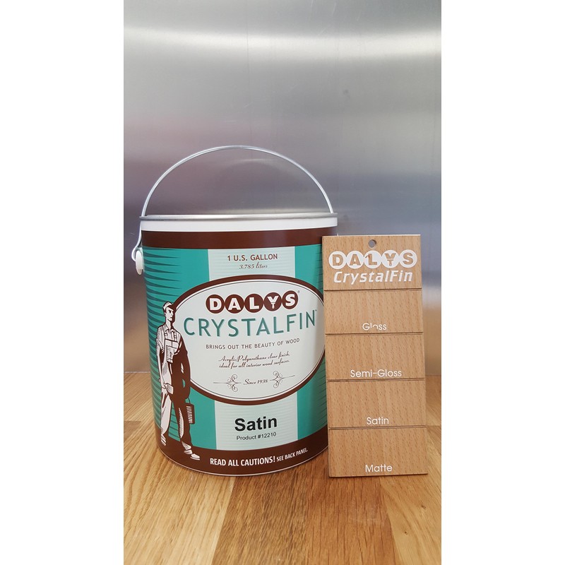 Daly's CrystalFin Acrylic Polyurethane Clear Wood Finish, Satin, 1 Quart