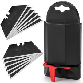 Bates- Utility Knife Blades with Dispenser, 100 Pack, Carbon Steel, Black, Box Cutter Blades, Utility Razor Blades Utility Knife, Razor Knife Blades, Replacement Blades, Razor Blades for Box Cutters