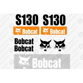 Aftermarket Fits Bobcat S130 Skid Steer Set Vinyl Decal Sticker Graphics