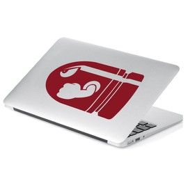 Yoonek Graphics Bullet Bill Inspired Decal Sticker for Car Window, Laptop, Motorcycle, Walls, Mirror and More. # 458 (4" x 6.6", Dark Red)