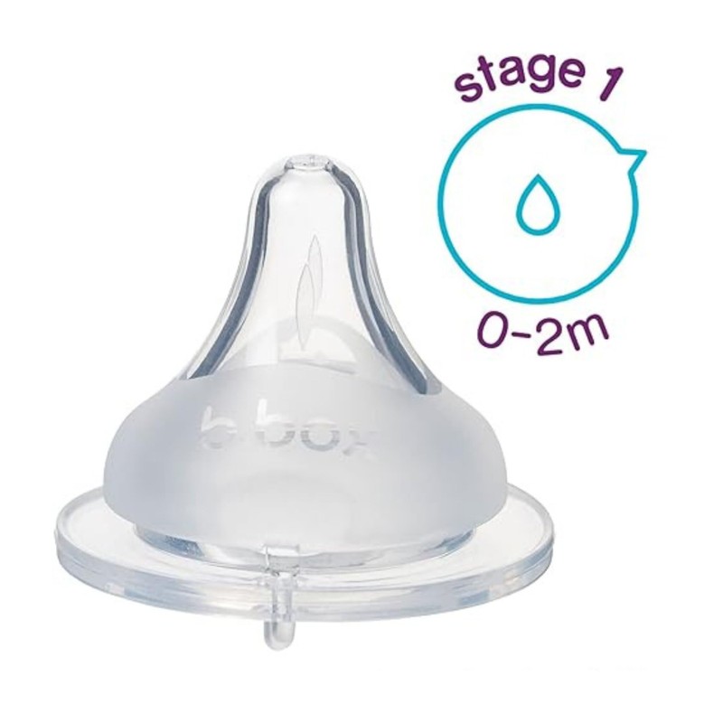 b.box PPSU Breastfed Baby Bottle, Sage, 180 ml Capacity