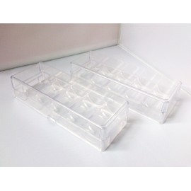 カード ゲーム ポーカー 40mm チップ コイン 収納 ケース 100枚 5列 2個セット