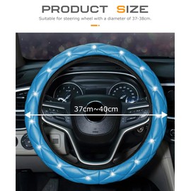 Flaconi Car Steering Wheel Cover, Glitter Steering Wheel Cover, Glitter Steering Wheel Cover, Glitter Steering Wheel Cover, Car Steering Wheel Cover Glitter (Blue)
