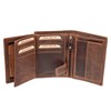 GreenLand NATURE Rub Off Schreibmappe Leder 34 cm, dunkelbraun