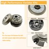 KRGUOD GY6 50cc Performance Clutch Set（with 669 belt）, Fit for