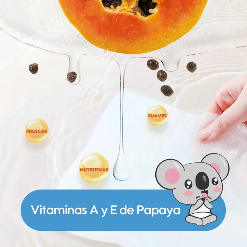 Toallitas Húmedas Aiwibi Bebé Papaya Extract 3 Pack 252 Pz