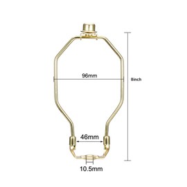 Sourcingmap Lamp Harp Finial Holder Set 8 inch Polished Brass 2Pcs for Table and Floor Lamps