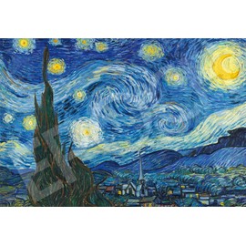 EPOCH 1053 Super Small Piece Jigsaw Puzzle World Painting Starry Night (10.2 x 15.0 inches (26 x 38 cm) 31-102 with Glue and Spatula Included Tickets