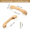sourcing map 2Pcs Wood Drawer Pulls Handles, U Shaped 96mm/3.78"