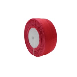 Organza Ribbon 1 Inch 50 Yards Shimmer Sheer Ribbon for Gift Wrapping Decoration Crafts DIY (1 Inch, 625260 Watermelon Red)