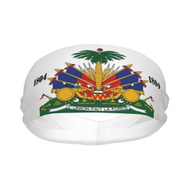 Cute Haiti Flag Sports Headband Haitian Flag Sweatband for Men Women Running Cycling Yoga Fitness Workout