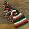 LOUDelephant Hand Knitted Beanie Fountain Tassel Hat - Stripe Anu