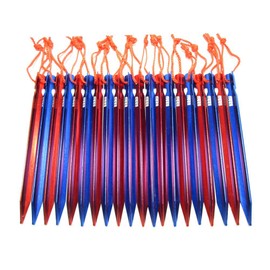 Freell Tent Pegs, Suitable for Hard Grounds, Lightweight, Duralumin, Y Peg, 2 Colors, 7.1 inches (18 cm), Set of 20