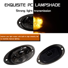 Tonsya Lente ahumada LED compatible con luces intermitentes laterales delanteras de Freightliner Cascadia 2008-2017