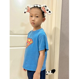 CHEU Dalmatian headband with dog ears and tail costume (dalmatian 2), standard