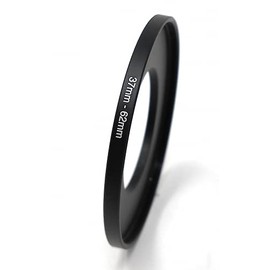 System-S Lens Adapter 37mm Thread to 62mm Step Up Ring in Black for Filter