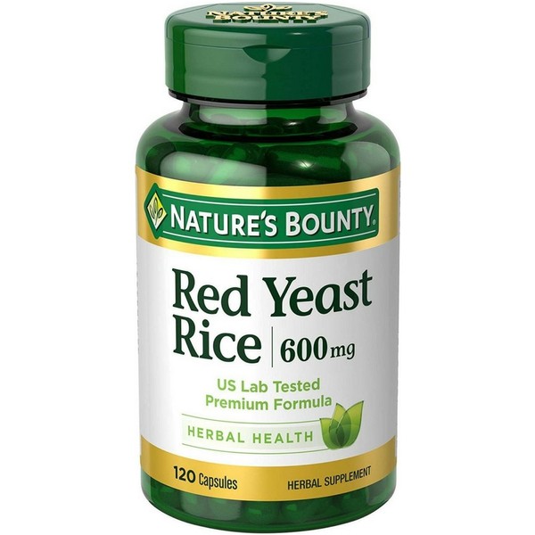 Nature's Bounty Red Yeast Rice 600mg 120 Capsules (Pack of 3)