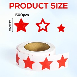1Roll(500PCS) Tanning Stickers with Five-Pointed Star Sunbathing Bed Sticker Perforated Self Adhesive Body Decals