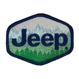 Jeep Trees Logo 4 inch x 3 inch Hex Embroidered Patch|Heat Seal Patch for Clothes, Backpacks, Hats, Jackets, and Jeans