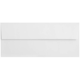 JAM PAPER #10 Business Strathmore Envelopes - 4 1/8 x 9 1/2 - Bright White Wove - Bulk 250/Box