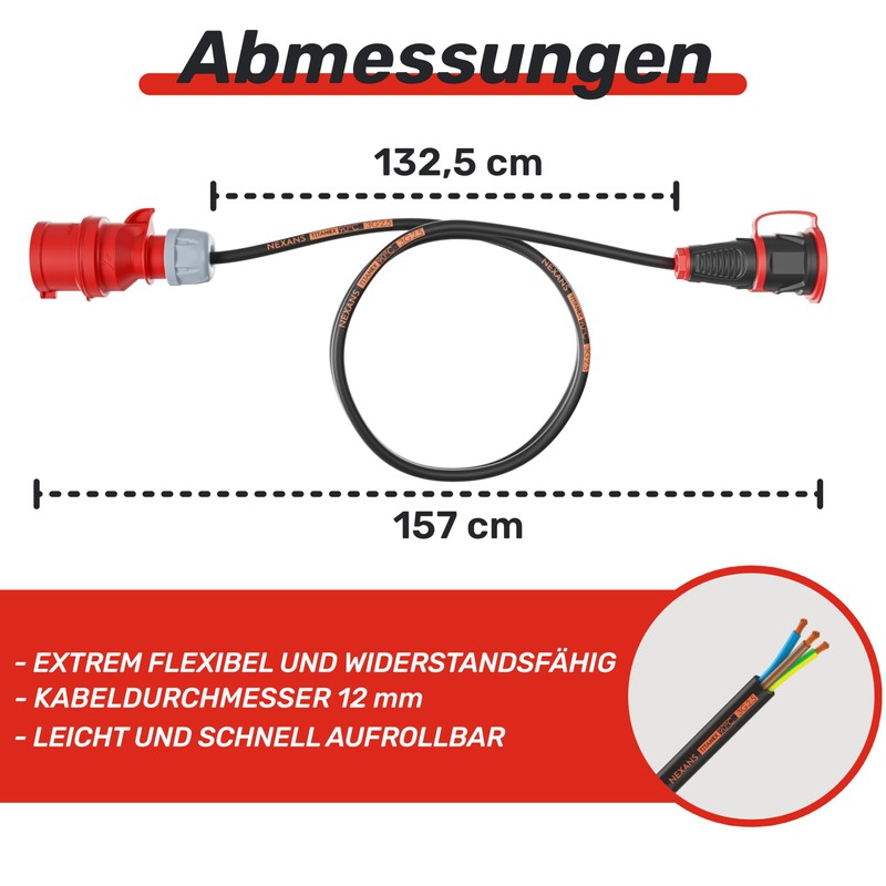 NWP Adapter 1.5 m 16 A 400 V Plug High