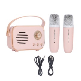 Speaker Karaoke Set Portable Multifunctional High Capacity Battery Small Wireless Karaoke Set for Indoor Outdoor Roseate