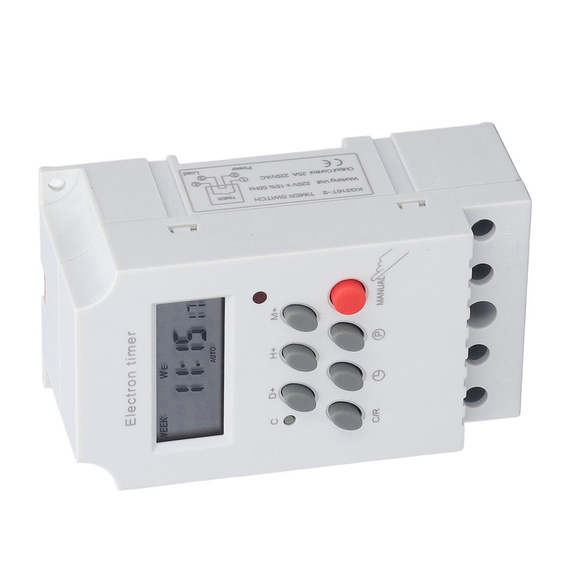 Electronic Timer Switch DIN Rail LCD Microcomputer Electron Intelligent Controller