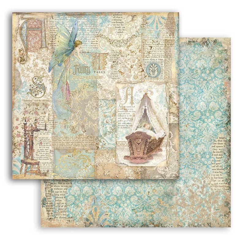 Stamperia International Scrapbooking Pad-Double Face-Sleeping Beauty, Various, 12 x 12