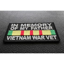 Ivamis In Memory Of My Father Vietnam War Vet Patch- 3.5x2 inch - P3677
