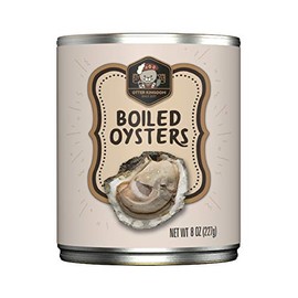 Otter Kingdom Premium Whole Boiled Oysters(EZO), 8-Ounce Cans (Pack of 12)