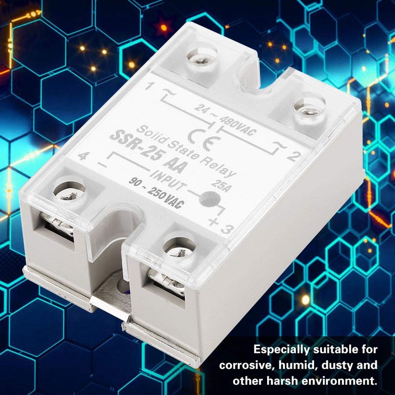 Akozon Solid State Relay Ssr-25 Aa 25A Solid State Relay