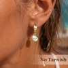 POAIIU Chunky Gold Earrings for Women Dangle Drop 14K Plated