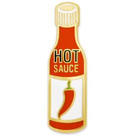 PinMart Spicy Hot Sauce Bottle Enamel Lapel Pin - 25 Pack