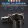 Glarks 2Pcs 32-37mm Stainless Steel T-Bolt Hose Clamps Turbo Intake