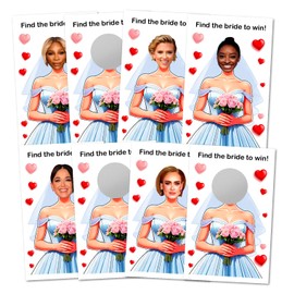 RokAPary Find The Bride to Win Bridal Shower Scratch Off Game, 40 Pack, Fun & Easy Wedding Shower Game for Guests, Engagement Party, Bachelorette Party, and Bride-to-Be Celebration Scratch Off Cards.