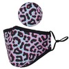 Reusable washable 3 layers cotton cloth - grey - leopard