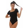 Jela London Women's Square Neck Fine Rib Thin Breathable Stretch