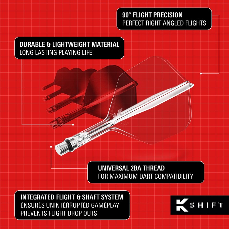 Target Darts K-Shift No.6 Integrated Flights & Shafts | K