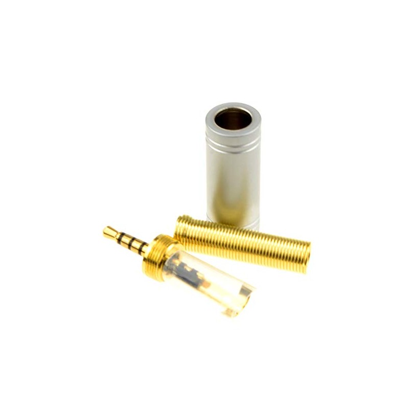kenable 2.5mm 4 Pole Audio/Video/Mic Soldering Terminal End Jack Plug