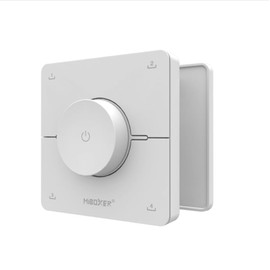 MiBOXER K0-W Rotary CCT Scene Remote, Wireless 2.4GHz LED Dimmer, Color Temperature & Brightness Control, 4 Scene Presets, Magnetic Wall Mount