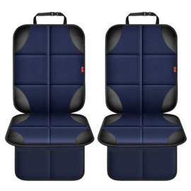 XHYANG Car Seat Protector 1 Pack Car Seat Cushion Mat Thickest Padding,Waterproof 600D Fabric Car Seat Covers for Non-Slip Backing Mesh Pockets for Baby and Pet (Blue, 2 Pcs)