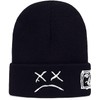 Gorro de punto para hombres y mujeres con cara triste